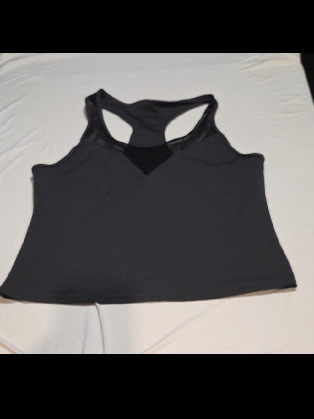 Pop fit women's 3X grey black athletic tank top #07